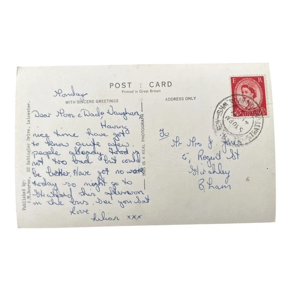 Vintage Shakespeare Memorial Theatre Stratford-upon-Avon Postcard George VI
